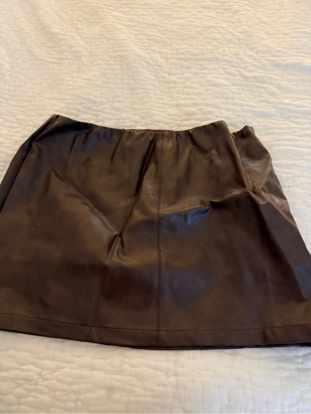Princess Polly Chocolate Brown Faux Leather Mini Skirt
